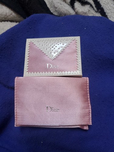 Vintage Dior Ladies Small Pocket Purse Two Sided Compact Mirror Size: 3x2.5