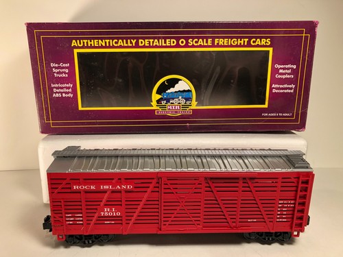 MTH Premier Escala O ROCK ISLAND COCHE STOCK CON LADOS DE ACERO 20-94510 con caja | Condition: Used