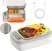 Portable Battery-Powered Electric Lunch Box Self-Heating Food Warmer 1L 14000mAh