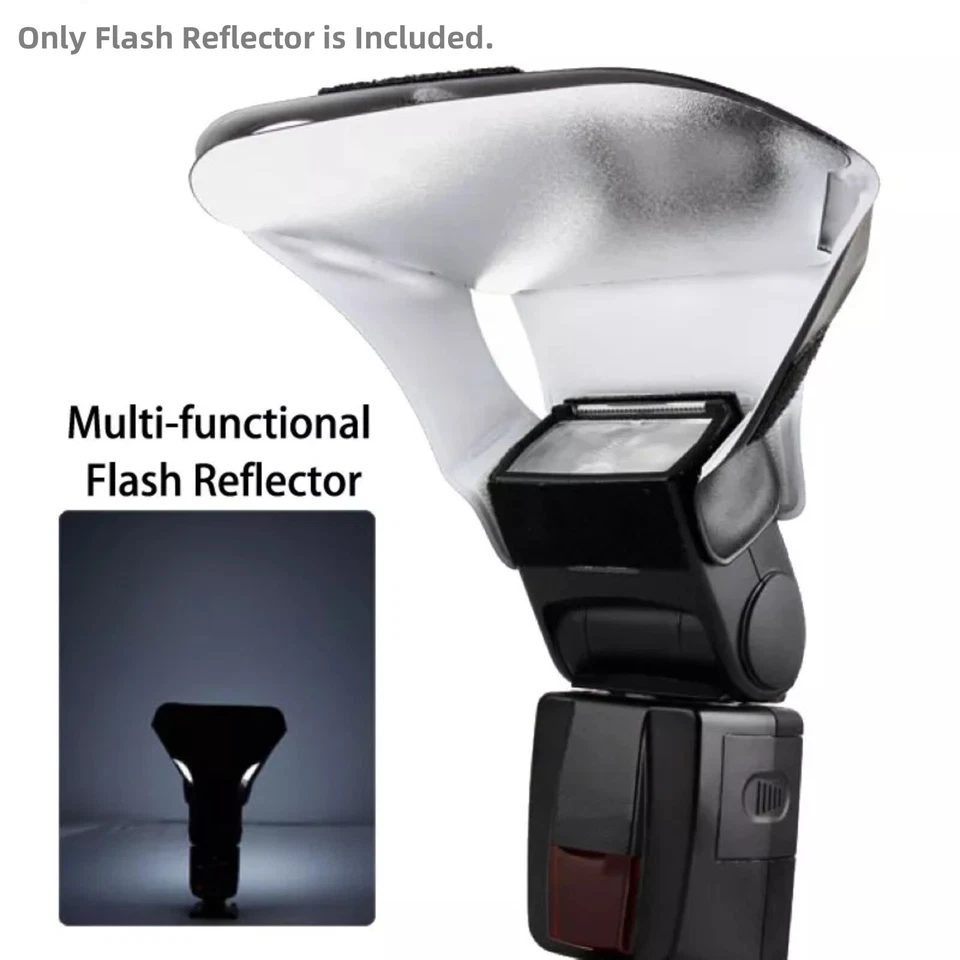 Durable DSLR Camera Flash Diffuser Light Bounce With 3 Color Reflector Board - Image 2 of 4