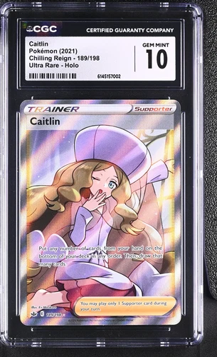 CGC 10 Caitlin (Full Art) 189/198 Swsh06: Sword & Shield - Chilling Reign Holo