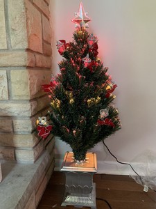 Vtg Puelo Optic Glow Lantern Christmas Tree Fiber Optic Pink Red White Blue Ebay