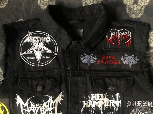Custom Battle Jacket w/ Your Personal Heavy Metal Patch Collection/Selection XXL - Picture 8 of 12