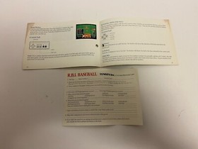 RBI Baseball: Tengen - Nintendo NES Cartridge, Manual, & Reg Card Video Game