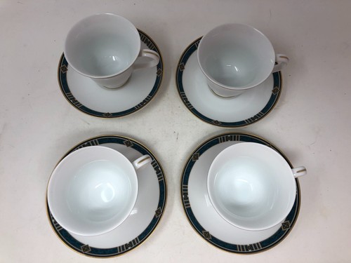 Set of 4 Wedgwood Embassy Collection Kenyon Cup & Saucer Set 788367 - Picture 2 of 21