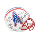 Houston Oilers Greats Autographed White Full-Size Football Helmet BAS (11 Autos)