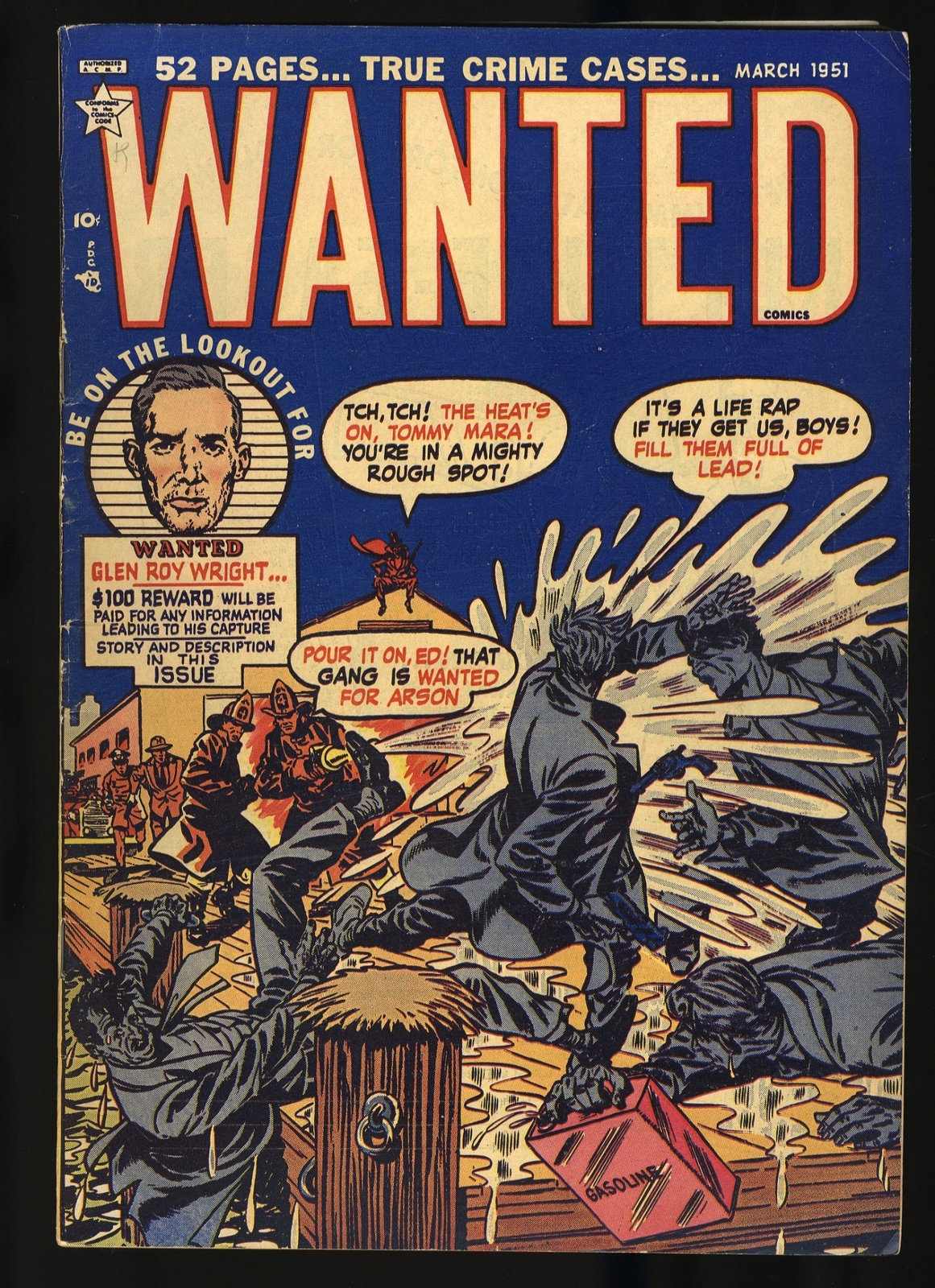 ¡Crimen de la Edad de Oro Wanted #35 FN 6,0! Imagen 1951