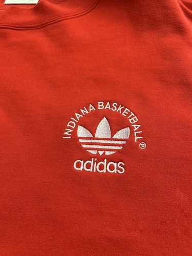 Vintage 80s - 90s Adidas Indiana Hoosiers Basketball Crewneck Sweater Size L RARE - Bild 4 von 12