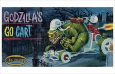 AURORA GODZILLA GO-CART MODEL KIT BOX ARTWORK - POSTER REPRINT