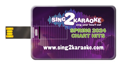 Sing2Karaoke Spring 2024 Chart Hits 50 MP3+G USB Kreditkartengröße