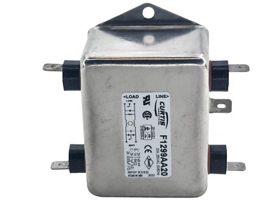 CURTIS LINE FILTER 250VAC 20A CHASSIS F1299AA20