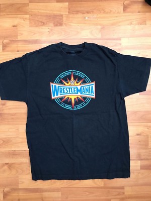 Wwe Wrestlemania 33 Florida Schwarz T-Shirt Wrestling Authentisch Memorabilia L