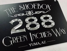 Engraved Personalized Custom Company Business Street Address Metal Sign 10x7