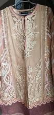 Ivory Branded Embroidered ORGANZA Sana Safinaz Pre Owned 2 piece shirt Dupatta