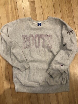 Vintage Roots Athletics Sweatshirt Mens XLarge Gray Athletic 80s Made In Canada