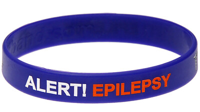 Epilepsy Alert Purple Silicone Wristband - Medical Alert ID Bracelet by Mediband