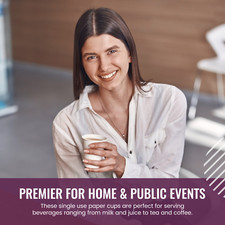 Einzelwandige weiße Pappbecher 4/7/8/12/16 Unzen - Einweg Heiß- und Kaltgetränkebecher
