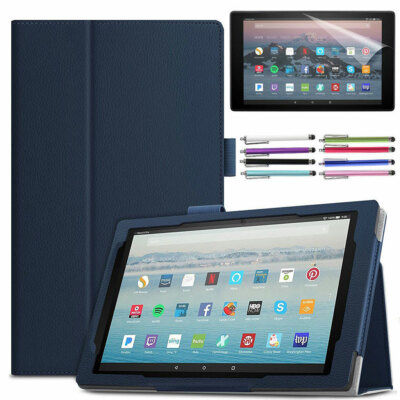 Leather Stand Case For Amazon Fire HD 10 2021 11th Generation / 2023 13th Tablet