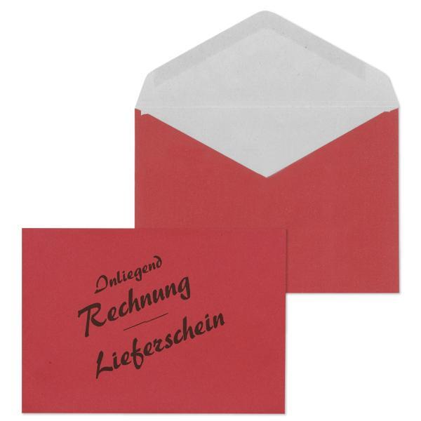Thumbnail - Briefumschlag C6 'lieferschein/ Rechnung', Rot Mailmedia 30005337