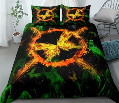 3D Yellow Butterfly ZHUA427 Bed Pillowcases Quilt Duvet Cover Set Queen King Zoe
