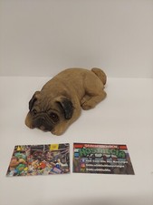 Sandra Brue Sandicast Pug Dog Statue ,Door Stop 1982 9x5x2.5"