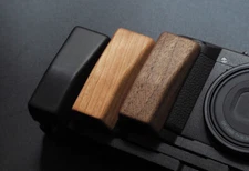 New Wood Wooden L Hand Grip+Aluminum Alloy Baseplate For Ricoh GR3 GR3X Camera