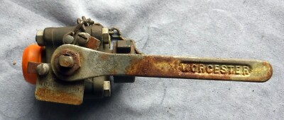 VTG WORCESTER Brass Ball Valve 3/4'' Type P-398-S 600 PSI SIZE 1/2 USA 1960s #2