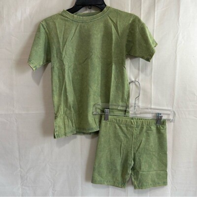 Forever French Baby 2-Piece Short Sleeve T-Shirt & Shorts Lounge or PJ Set 8-9