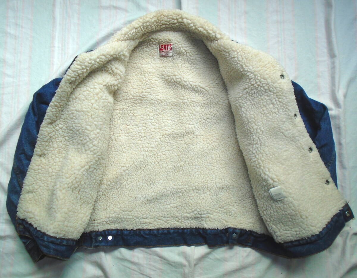 80s Levi’s 70629 DENIM BOA JACKET Size L 90s Levi's 70629 