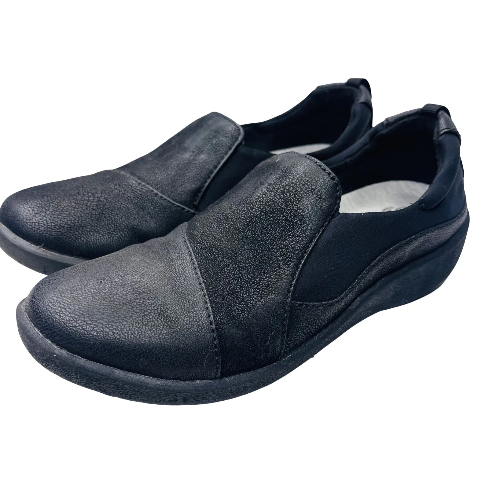 Mocassini donna Clarks 5 5 Sillian Paz slip on neri comodi