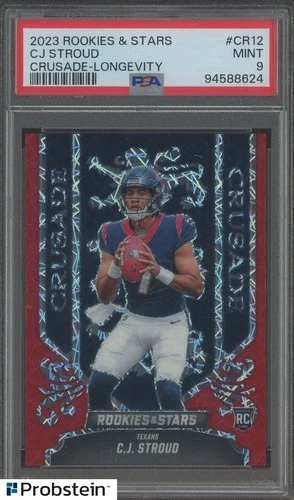 2023 Rookies & Stars Crusade Longevity CJ Stroud RC Rookie PSA 9 MINT