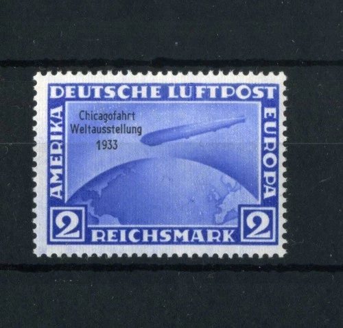XS- GERMANY 1933 Zeppelin Chicagofahrt 2 Reichsmark Scott C44; Michel 497