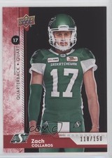 2018 Upper Deck CFL Red 118/150 Zach Collaros #9 0p0t