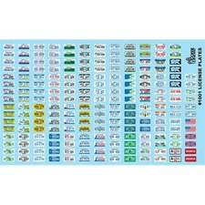 Gofer Racing 1/24 License Plate Waterslide Decals 11001-R