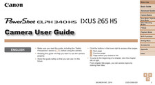 Canon POWERSHOT ELPH 340 HS Digital Camera User Instruction Manual