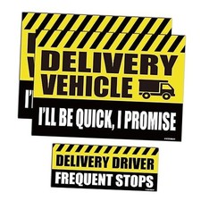 Delivery Vehicle Car Magnet Set of 3   Yellow