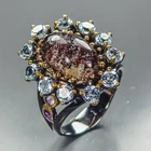Jewellery 7 ct+ Natural Ghost Quartz Ring 925 Sterling Silver Size 8 /R480335