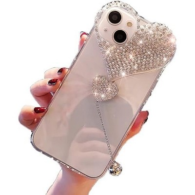 Damen Glitzer Handyhülle Kompatibel mit iPhone 14 Pro Max Case 3D Kameraschutz