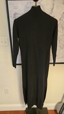 NWT Quince Women’s Size M Dress Mongolian Cashmere Turtleneck Midi Black