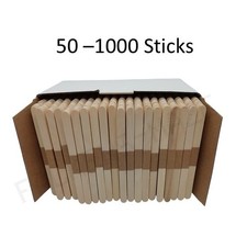 Wooden Natural Craft Lollipop Lolly Sticks, Lollies Ice Pops Plant Labels