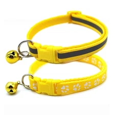 HIGH VISIBILITY 2-PACK REFLECTIVE DOG COLLARS | SMALL YELLOW
