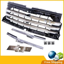 Fits 2022-2024 Chevy Silverado 1500 Chrome High Country Style Front Hood Grille