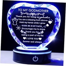 s from Godchild with Colorful LED Base Best Heart Crystal Godmother Gift