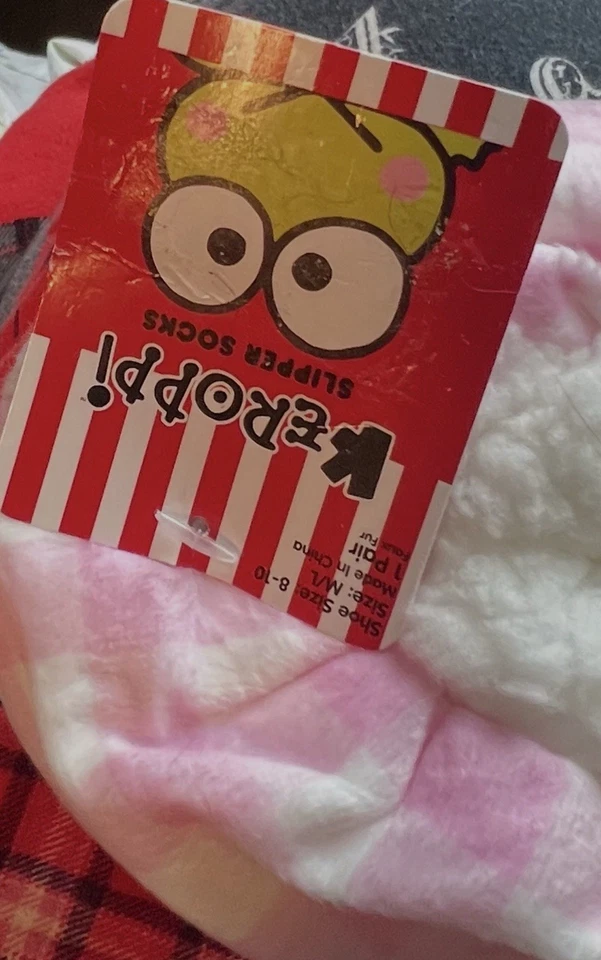 NUEVO CON ETIQUETAS KEROPPI Zapatillas de Dormitorio Rosa/Blanco Rana En la Parte Superior Zapato Talla 8-10 LINDO Foto 3 de 4