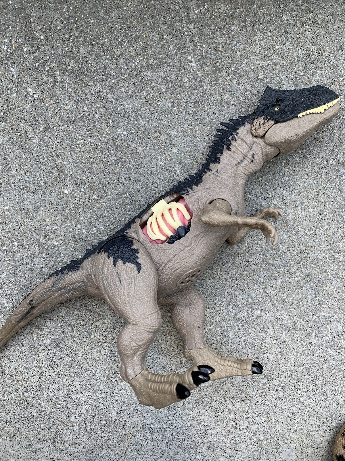 Jurassic World Articulated Allosaurus Dinosaur Figure, Extreme Damage, 44.5 cm Long with Sounds, Multicoloured, Single (Mattel HFK06)
