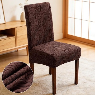 4/6-piece elastic jacquard dining chair covers for restaurant decoration protect