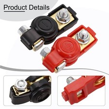 Effortless Installation Car Battery Terminal Connector Red Black Clamp