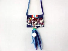 Women Boho  Fabric Textile  NECKLACE 18"   Boho Free Spirit USA Seller New