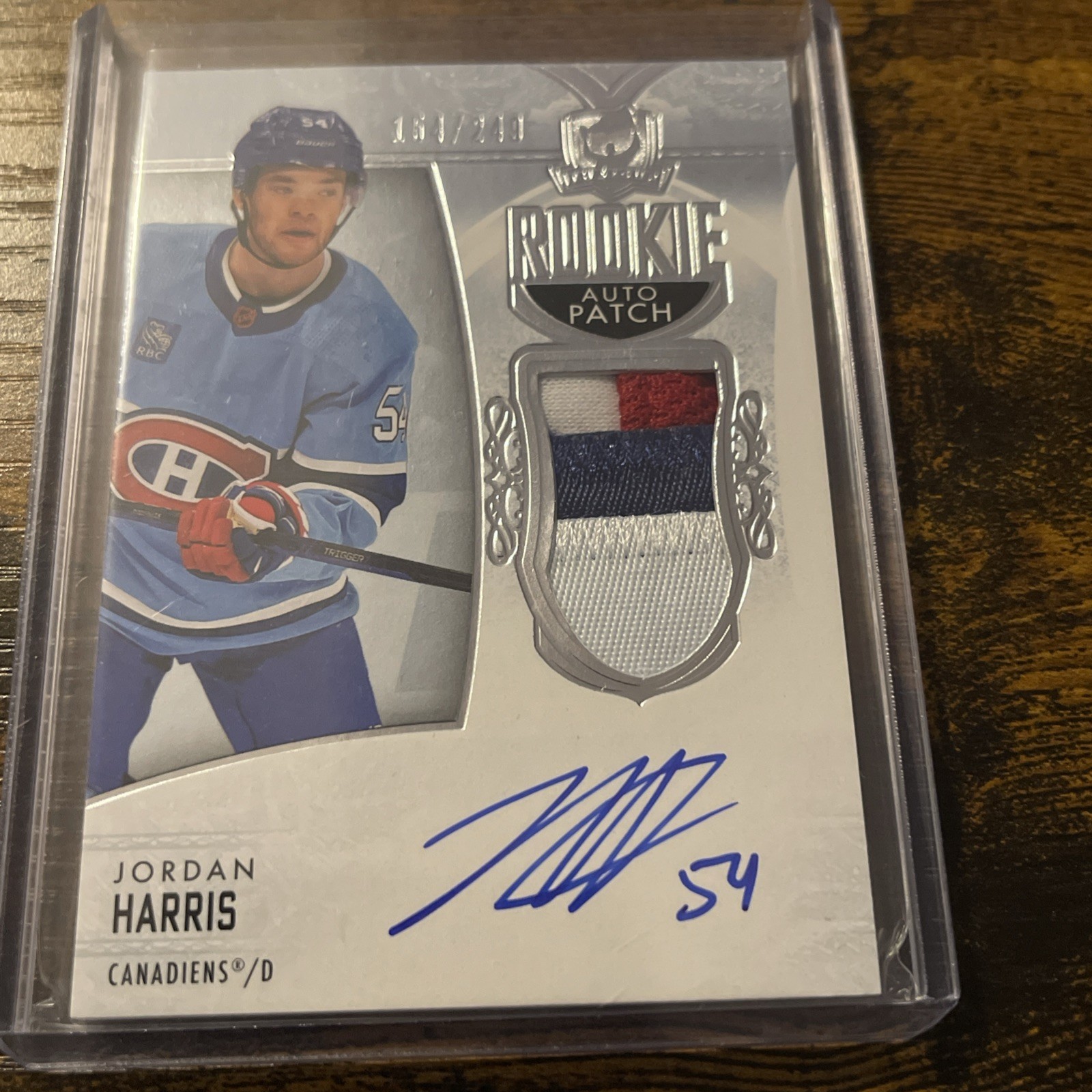 22-23 UD Upper Deck The Cup Jordan Harris /249 Rookie 4 Color Patch Auto