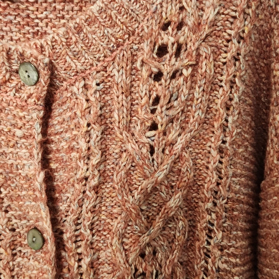 Cárdigan Sundance para mujer Rose Safe Harbor tejido con botones por cable talla XL Cottagecore Foto 4 de 4